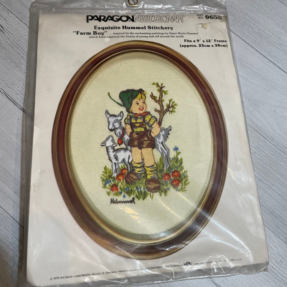 Paragon vintage farm boy‎ needlecraft #0655